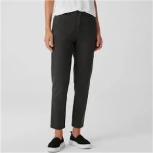 Eileen Fisher Cotton Hemp Tapered Ankle Pant in Graphite NWOT